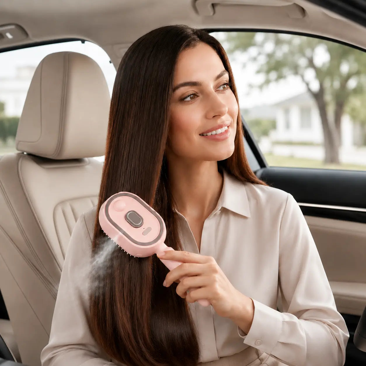 NuviaBrush Cepillo Capilar 3 en 1 para Cabello Más Liso y Manejable