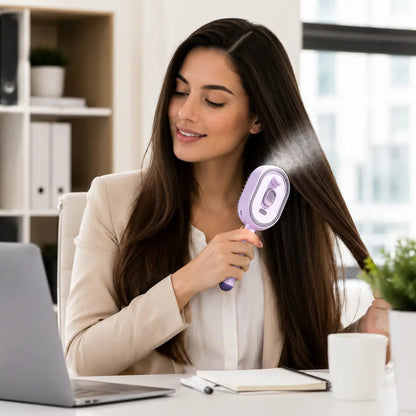 NuviaBrush Cepillo Capilar 3 en 1 para Cabello Más Liso y Manejable