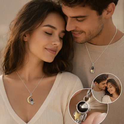 2 Collares Astronauta con Foto Personalizada
