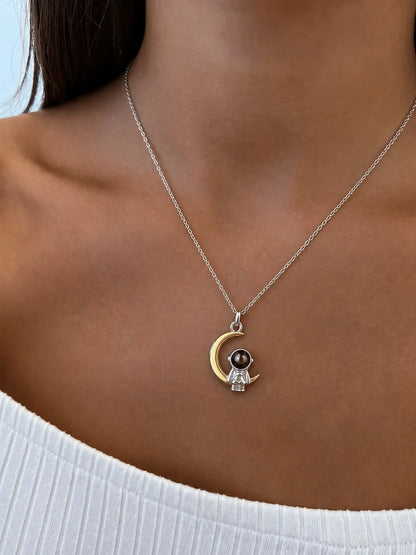 2 Collares Astronauta con Foto Personalizada
